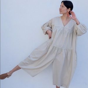 Black Crane puff jumpsuit XS